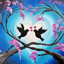 Birds in Moon Light